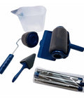 Score A Pro Finish On Walls With This 8 Piece Multifunctional Paint Roller Corner Brush Kit featuring microfiber rollers and tools.