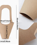 50 Pack Kraft Paper Flower Gift Bags Brown Hanging Bouquet Wrapping Bags For Home Decoration Durable 7.5 By 35 Cm.