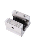 2 Pack Linear Motion Bearing Slides For CNC And 3D Printer Parts Length 10 To 25 Mm SCS10UU To SCS25UU Pro Grade Precision Rails For Smooth Motion And Durable Performance SBR10UU Compatible, metal linear bearing block close-up