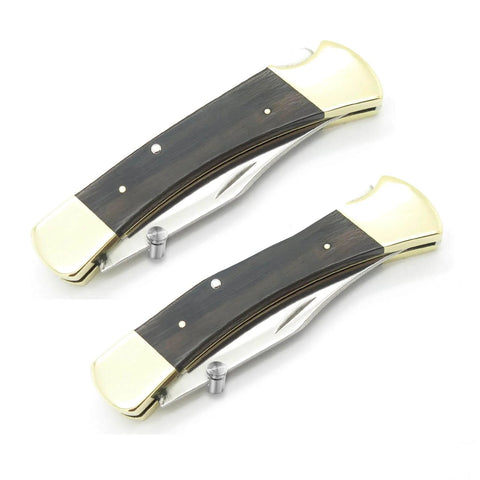 Two Pack Buck 110 Folding Knife Thumb Studs Replacement Button For Folding Hunting Knives Fits Blade Thickness 2.5mm To 3mm Includes One Sixteenth Inch Hex Wrench Silver Finish Durable Upgrade For Easy Field Install on knives