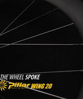 Close-up of spokes on Edge 45mm Gravel Carbon Wheelset With Ceramic Bearings Ultralight 1439 Grams Road Disc Brake Ready