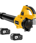 Yellow Cordless Leaf Blower With 2 4.0Ah Batteries And Fast Charger, 580 CFM 180 MPH Beast Electric Handheld Blower, 20V Power