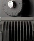 Close-up of the remote dimmer and cooling fins on the Badass 50W LED Flood Light, IP65 Waterproof Spot Searchlight.