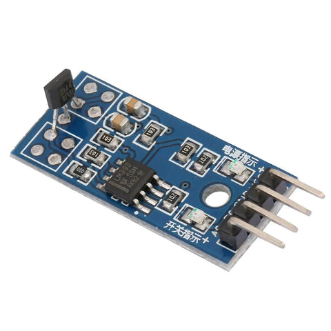 Compact 3144E Hall Effect Magnetic Sensor Pack For Speed Counting And Position Detection, circuit board with mounting hole