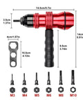 Rivet Nut Tool Kit For DIY Projects With Drill Adapter No Rivet Nuts Included Fits M3 Through M8 Nuts Easy Grip Non Slip PP Handle