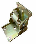 Folding Table Hinge With Auto Locking Bracket Dope Space Saving Fixture For Cabinets And Shelves, zinc plated, 90 degree angle view