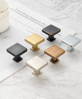 Matte Black Cabinet Knobs Set Of 10 Square Single Hole Pulls Built To Last For Kitchens And Bathrooms Durable Metal Hardware That Stays Rugged In Humid Environments Fits Standard Cabinets Easy Install, black square knob