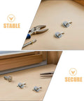 30 Piece Bird Cage Retaining Screws Kit For Breeding Boxes And Perches Metal Mounting Screws For Cage Connectors And Play Platforms Solid Support For Parrots Chinchillas And Small Pets on wooden surface