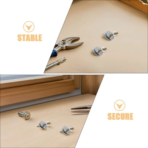 30 Piece Bird Cage Retaining Screws Kit For Breeding Boxes And Perches Metal Mounting Screws For Cage Connectors And Play Platforms Solid Support For Parrots Chinchillas And Small Pets on wooden surface