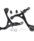 IRONTREE front suspension kit: 2 lower control arms and 2 ball joints in black metal with retaining rings and pins