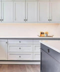 Modern kitchen with cabinets featuring 10 Pack 2.5 Inch Brushed Satin Nickel Cabinet Knobs With Backplates For Cabinets And Drawers