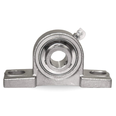1-Inch Bore Twin-Pack Pillow-Block Bearing, Two-Bolt Flange-Mounted Stainless Steel Housing, front view