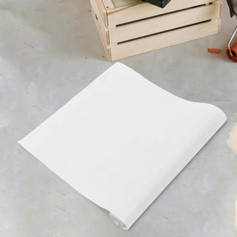 Zero Drama Peel And Stick Wall Paper Roll For Removable Kitchen Backsplash And Cupboard Cover, flexible white peelable vinyl sheet.
