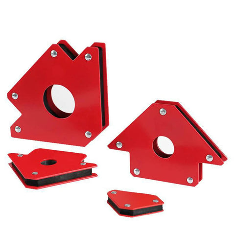 Super Strong Multi Angle Welding Magnet Set 6 Pcs For Pipe Positioning At 45 90 And 135 Degrees, red magnetic clamps for welding.