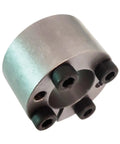 Heavy Duty Precision Locking Assembly Keyless Bushing Shaft Alignment metallic coupling with inner hole and adjusting screws.