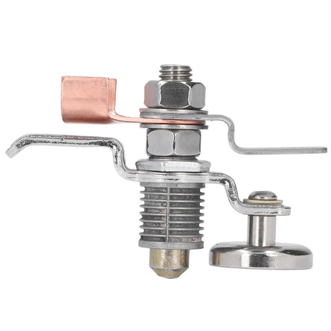 Heavy Duty Magnetic Welding Ground Clamp With Arc Plate For Steel Jobs, close up of copper and metal components for secure grounding.