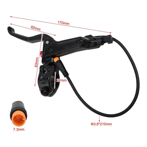 Top Notch Electric Bike Hydraulic Brake Lever With 3 Pin Hall Sensor For Bafang E Bike Motor System
