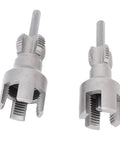 Double Function Pipe Threader Tool For Internal And External Threads One Half Inch And Three Quarter Inch Dies Alloy Steel Build Home Repair Threading Kit No Tool Swapping Built Tough For PVC PPR And More, two dies shown