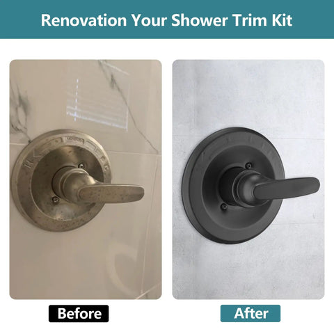 No Sweat Matte Black Shower Trim Kit Compatible With Delta 13 And 14 Series Featuring Slick Handle And Wall Plate For Quick Bathroom Refreshes And Easy Diy Upgrades Today