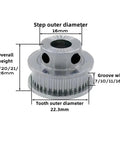 Rock Solid 2GT Timing Pulley Set With Giant Gear Ratio Of Three To One For Smooth Power Transfer And Super Tight Tension Using Wide Belt Compatibility Options And Mega Bore Sizes Up To Twelve Millimeters For Heavy Duty Builds That Last, alloy pulley dimensions