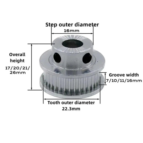 Rock Solid 2GT Timing Pulley Set With Giant Gear Ratio Of Three To One For Smooth Power Transfer And Super Tight Tension Using Wide Belt Compatibility Options And Mega Bore Sizes Up To Twelve Millimeters For Heavy Duty Builds That Last, alloy pulley dimensions