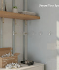 Heavy Duty M8 Drywall Anchors With Screws Kit For Hollow Walls 50 pack on shelf and drilled on wall for cabinets