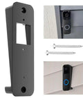 Vinyl Siding Mount Bracket for Video Doorbell Fits 4 Inch Vinyl Siding Hardie Board and Aluminum Black Finish Includes Screws