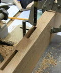 Top Shelf 3/4 Inch Woodworking Mortising Chisel Built Different For Killer Square Holes in action creating precise cuts.