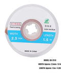 Pro Grade Copper Solder Wick Desoldering Braid No Clean Low Residue Solder Wire 2.5mm Width 4.9ft Length Reel