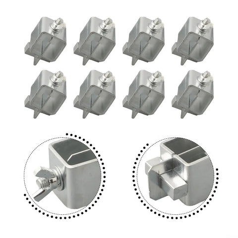 Precision 8 Piece Butt Welding Clamps Set, Adjustable Sheet Metal Locator Tools, Heavy Duty Rust Resistant Galvanized Steel Positioner for seamless edge alignment and flat welding jobs, featuring 8 clamps.