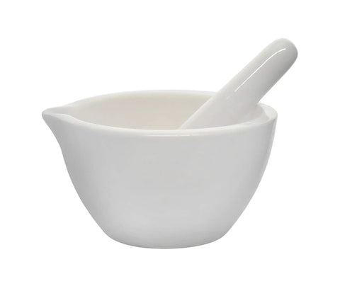 Porcelain Mortar And Pestle Set 9oz 275ml Unglazed Grinding Surface For Kitchen Or Laboratory Grinds Herbs Spices Seeds Nuts Pills Fine Powder White Versatile Kitchen And Lab Essential For Home Chefs