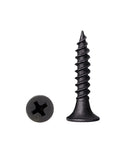 Heavy Duty Size 6 X 3/4 Inch Black Oxide Self Tapping Wood Screws Phillips Flat Countersunk Heads for cabinet assembly.