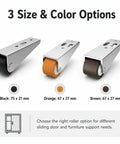 Heavy Duty Vertical Track Roller Wheels With Thick Rubber Casters For Smooth Sliding Door Glide Zero Sag Bottom Track Rollers Brown Orange Black