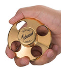 Nobsound STB-01 gold metal LP vinyl turntable stabilizer weight held in hand