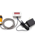 Smooth Operator Mini Desktop Conveyor Belt With Quick Gear Tuning And Heavy Duty DC Motor, including a digital display and power adapter.