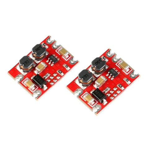 2 Pack DC To DC Converter Buck Boost Power Module With 3V To 15V Input And 3.3V 4.2V 5V 9V 12V Output, red PCB board