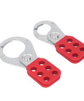 Lockout Hasp With 6 Hole Design For Industrial Gear Galvanized Steel With Nylon PA Handle 1 In And 1.5 In Jaw Padlockable Isolation Tool