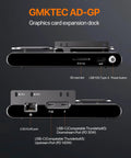 Plug And Play Slick External Gpu Dock Station With Thunderbolt 5 Cable And Atx Sfx Power Support For High Performance Gaming Rig Upgrade And Laptop Expansion Enclosure with SD card slot and USB ports.