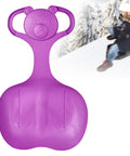 Downhill Snow Sled With Grippy Non Slip Seat And Easy Grip Handles, Purple Toboggan Luge For Grass Sand Snow, For Girls Kids And Adults
