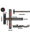 T Shaped Cabinet Pull Jig For Hit The Mark Drill Alignment and No Sweat Handle Installation With A Straight Shooter Design dimensions