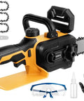 Cordless 12 Inch Mini Chainsaw Tool Only For 20V Max Batteries Brushless Handheld Chainsaw With Auto Oiler And Safety Lock Easy Yard Work For Wood Cutting And Tree Pruning Battery Not Included with accessories
