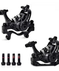 Beefy Dual Piston Caliper Disc Brake Set For Mountain Bikes And More With Alloy Cable Line Pull Brakes Quiet Stopping Power Black 1 Pair