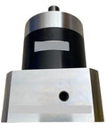 Precision Industrial Reducer Designed For Plug And Play Assembly With Versatile Fitment Across Multiple Layouts And Heavy Duty Construction For Rock Solid Longevity, front view with black and silver design.