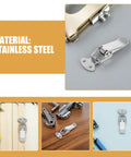 10PCS Premium Stainless Steel Draw Toggle Latch Spring Loaded For Tool Box And Gear Case Heavy Duty Secure Door Clasp Perfect For Cabinets close-up view on grey background
