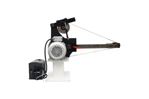 Badass Industrial Variable Speed 71 Inch Belt Grinder With 3 Grinding Wheels And Heavy Duty Base For Pro Knife Makers 220 Volt 2200W smooth-running motor and steel frame.