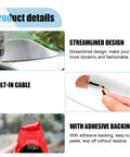 Shark Fin Antenna Cover Universal Roof Aerial With Adhesive Tape For Cars Trucks SUVs Silver Plastic Exterior Decor Easy Install, Slick Signal Booster, Fits Slightly Curved Or Flat Surfaces, Car Truck SUV Compatible