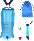 Gravity Water Filter Portable Purifier With 3L Bag And Tree Strap For Camping Hiking Emergency Prep BPA Free Survival Gear