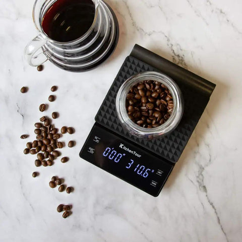 Barista-Grade Coffee Scale With Timer For Pour Over And Espresso, Precision 0.3g-3000g Range, Backlit LCD Display, Battery Included