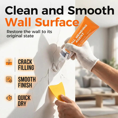 All In One Drywall Repair Kit With Scraper And Quick Drying Paste For Easy Hole And Crack Repair No Mess Wall Patch Set in use