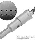 Heavy Duty Carbide Hole Cutter Set 16mm For Electricians Drilling Metal Plates Steel Iron And Aluminum Up To 3MM Thick Cutting Thickness With Fast Clean Results, 16mm cutter on metal